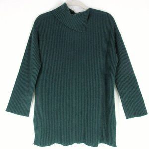 EILEEN FISHER 100% Cashmere Ribbed Sweater S M L